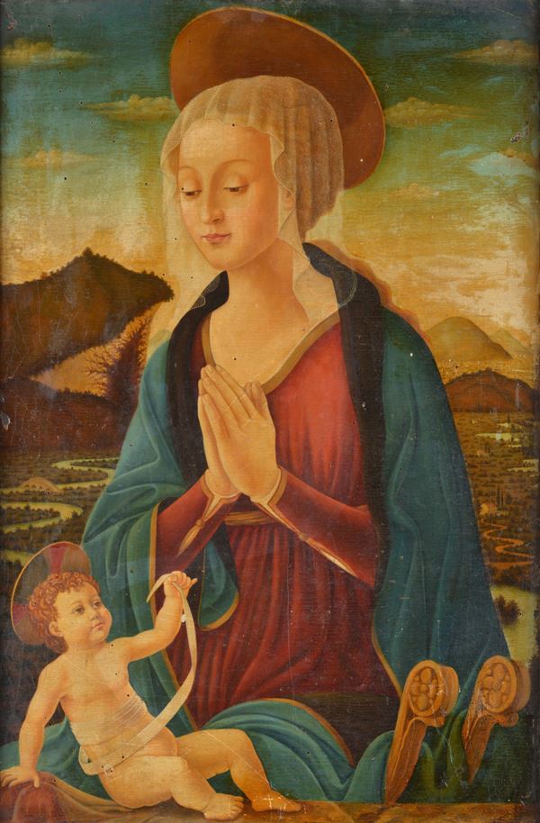 Anonimo, XIX sec. - Madonna col Bambino (copia da Baldovinetti)