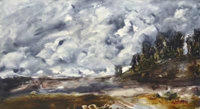 Tempesta, olio su tela