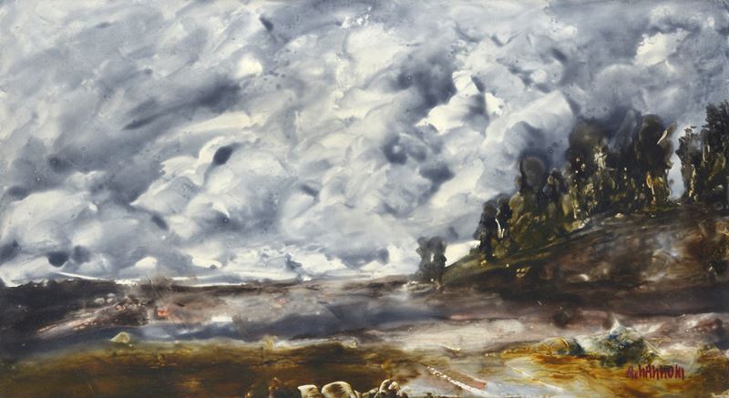 Alfredo Nannoni - Tempesta, olio su tela