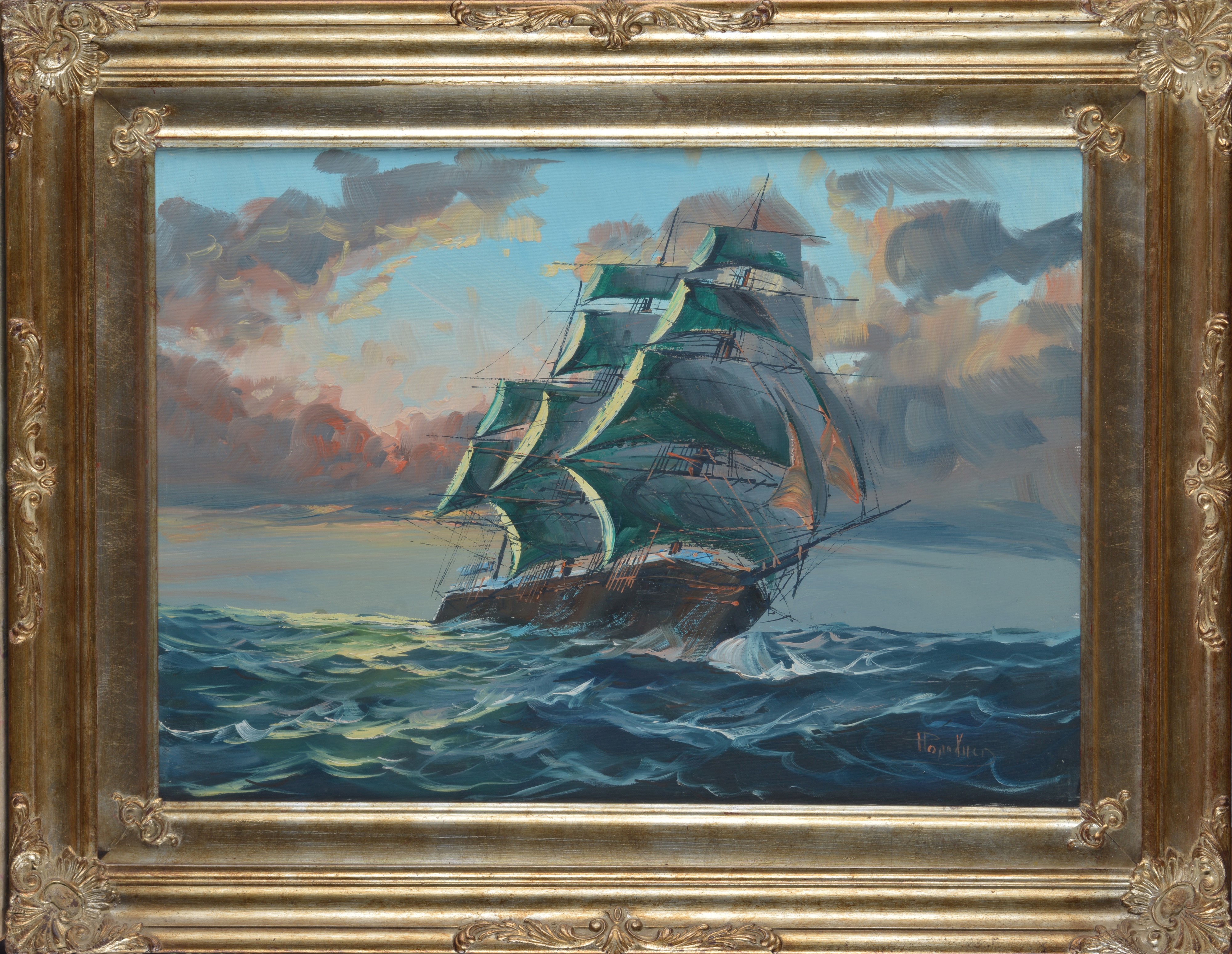 Louis Papaluca - Nave, olio su tela