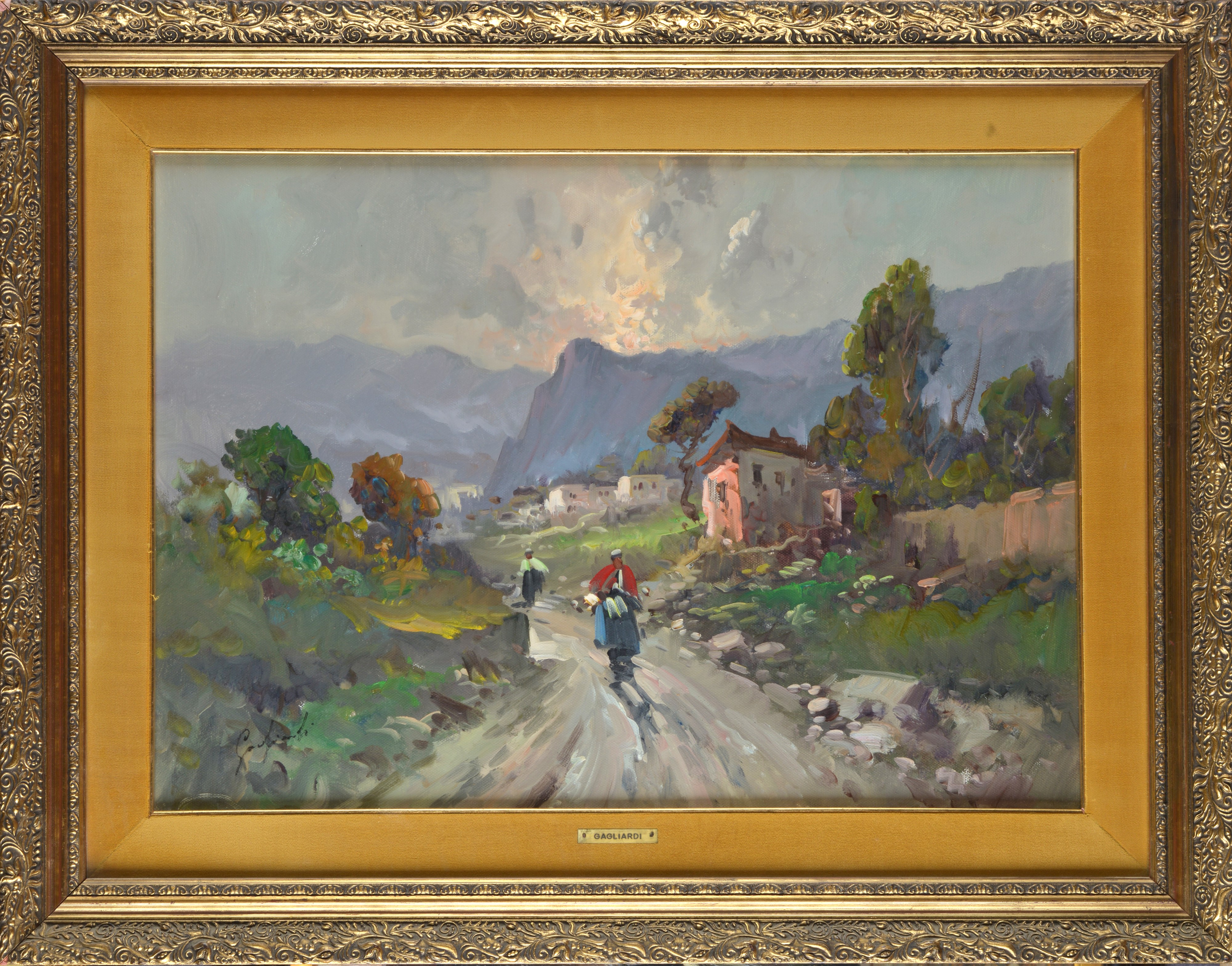 Giuseppe Gagliardi - Sentiero di montagna, olio su tela
