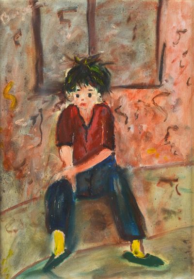 Ragazzo, olio su tela, 1969