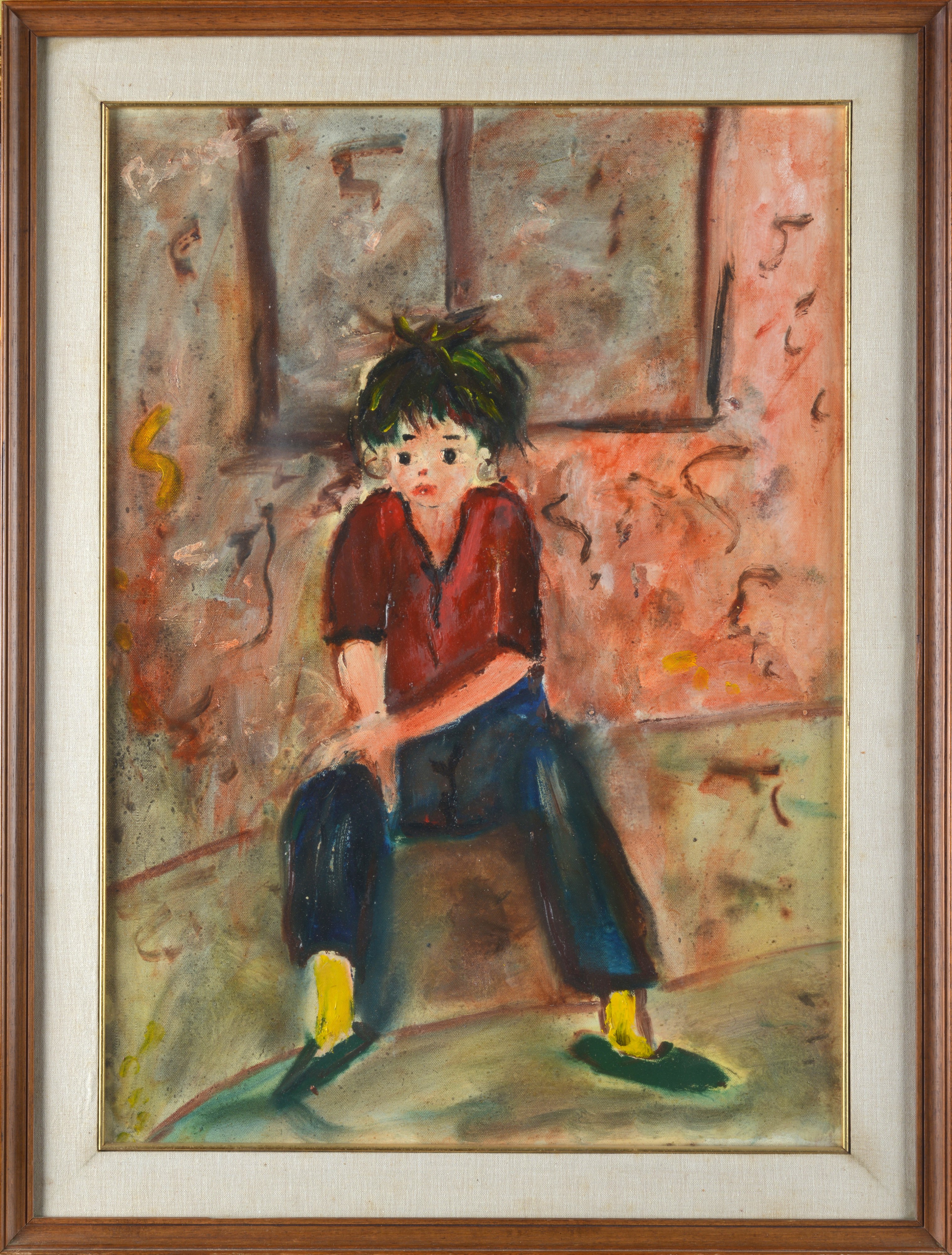 Franco Benocci - Ragazzo, olio su tela, 1969