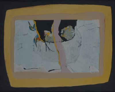 Senza titolo (tecnica mista e collage su tavola), 1965