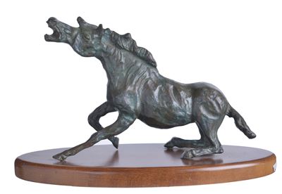 Cavallo, scultura in bronzo firmata