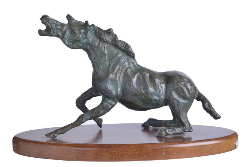 Francesco Messina - Cavallo, scultura in bronzo firmata