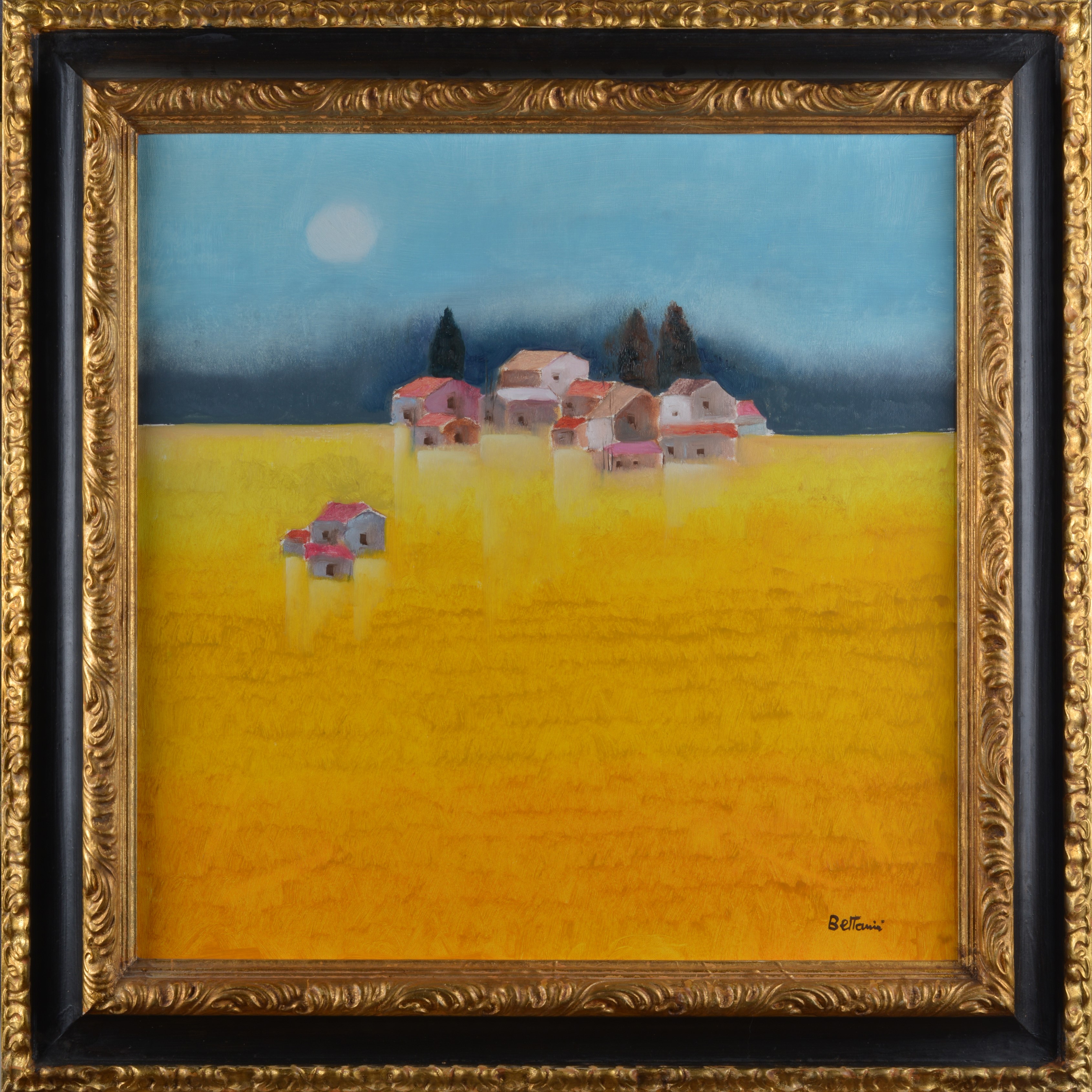 Lido Bettarini - Paesaggio, olio su tela