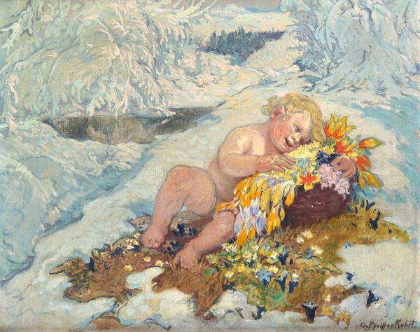 Gertrud Pfeiffer-Kohrt - Putto con fiori