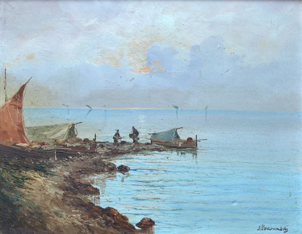 Ettore Percivaldi - Pescatori in laguna