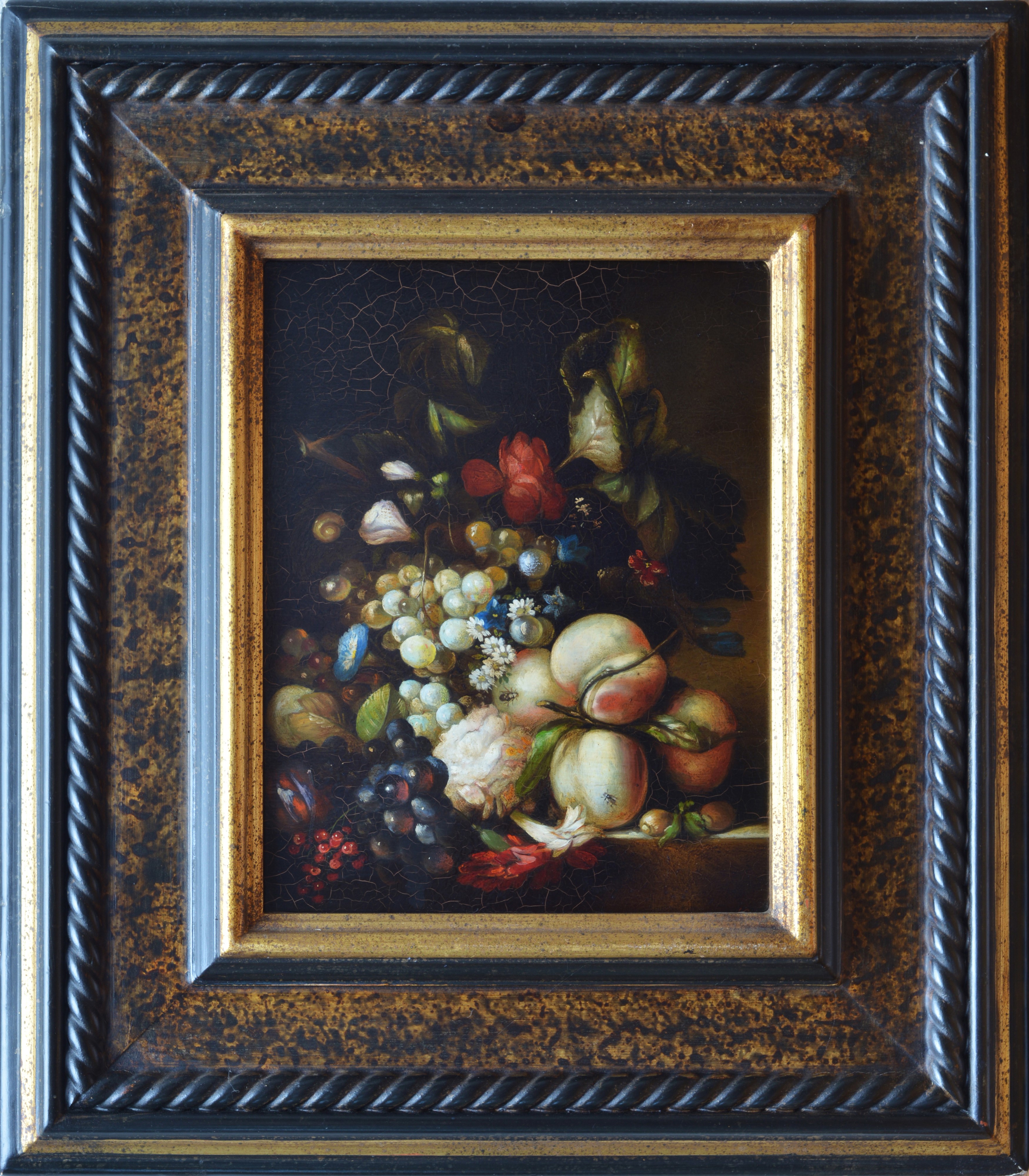 Natura morta con fiori e frutta