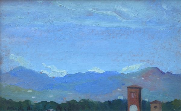 A. Breschi - Paesaggio con torri