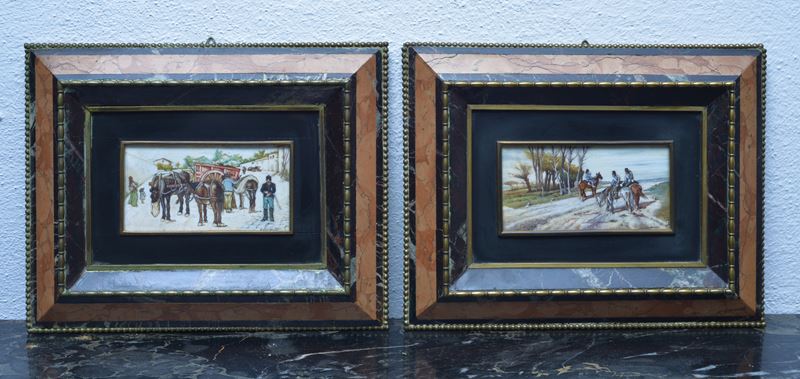 Cavalleggeri e strada di paese