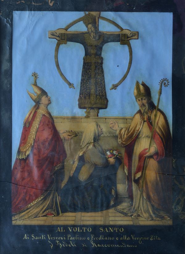Anonimo, XIX sec. - Il volto santo San Paolino e San Frediano