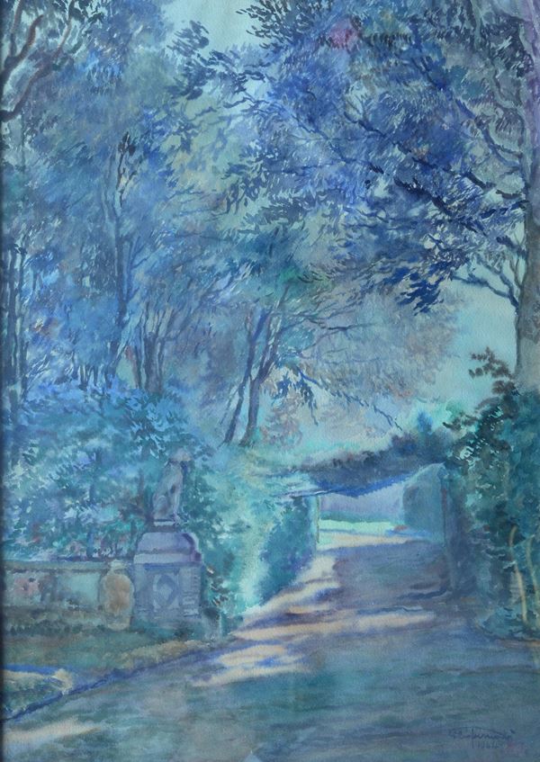 Anonimo, XIX sec. - Nel giardino