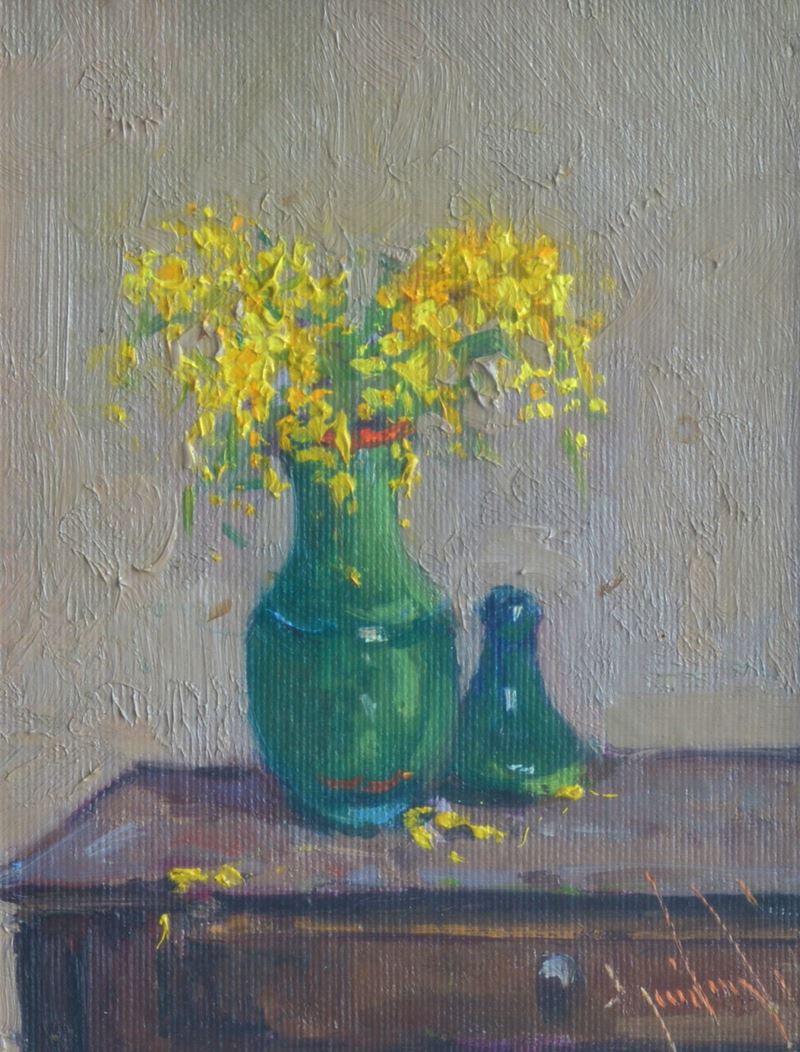 Vaso di mimose