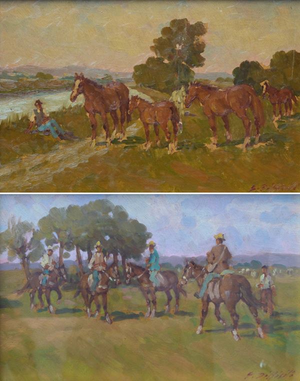Sergio Difficili - Coppia di dipinti