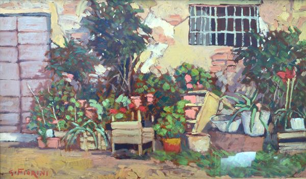 Gino Fiorini - Interno di aia