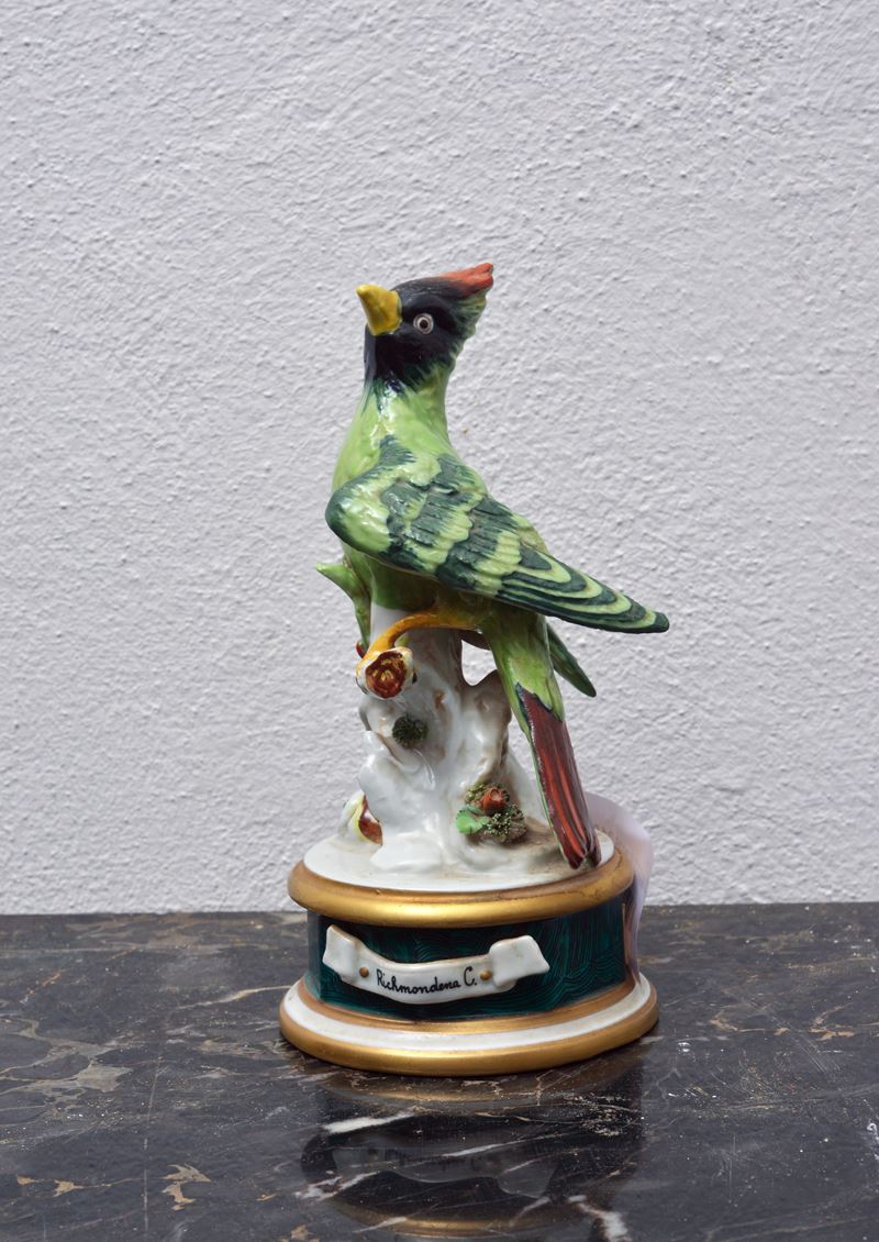 Uccello, porcellana policroma Richmondena Sevres-Vincennes