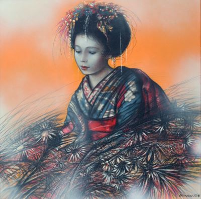 Madama Butterfly, acrilico su tela