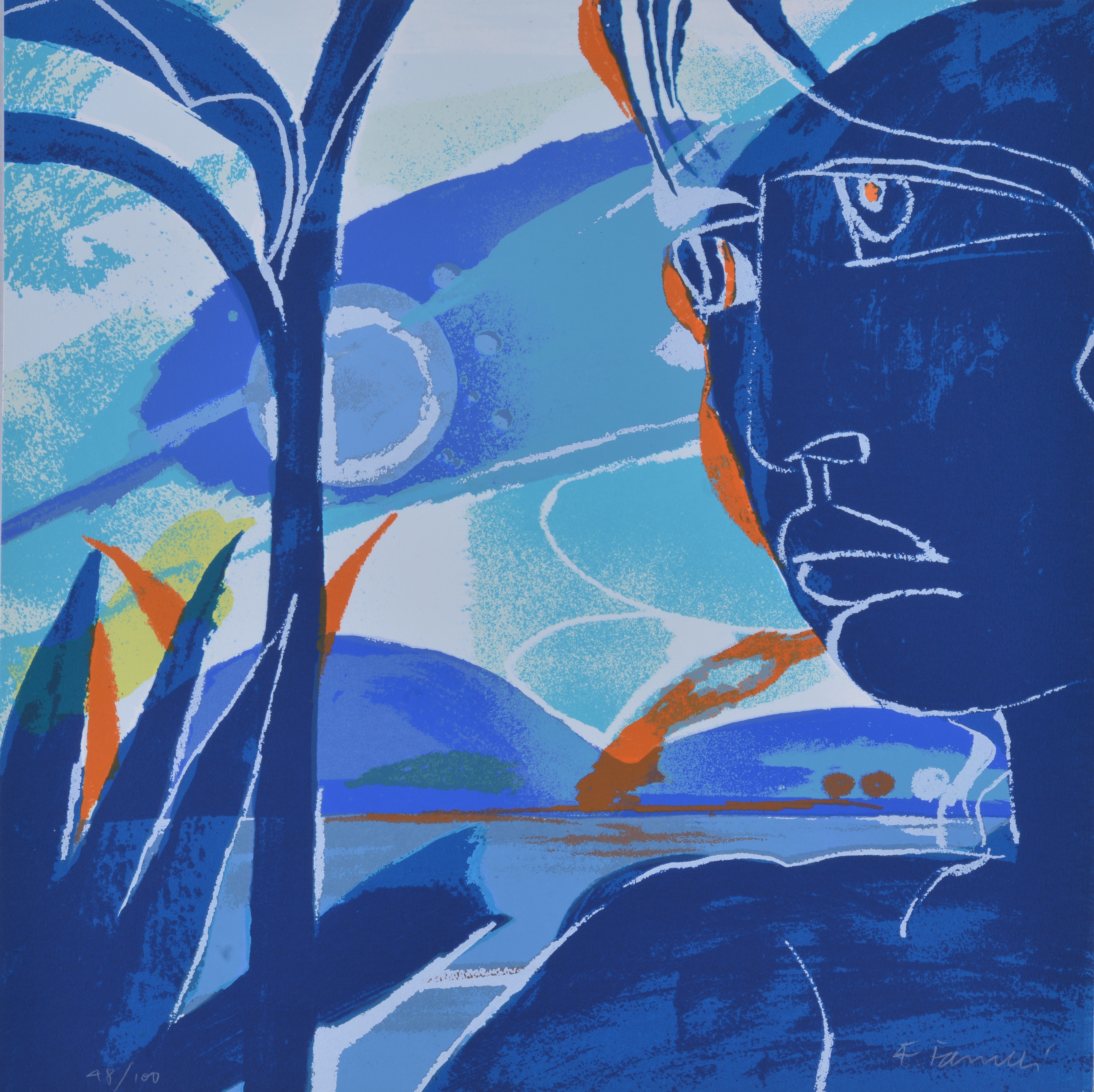 Fernando Farulli - La donna e il Mare, Cartella con tre serigrafie