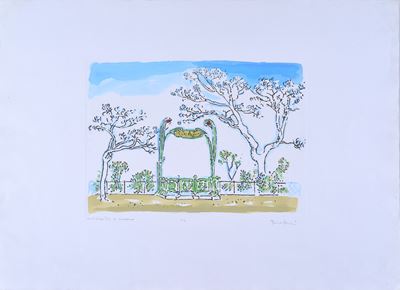 Senza titolo - Calcografia acquerellata