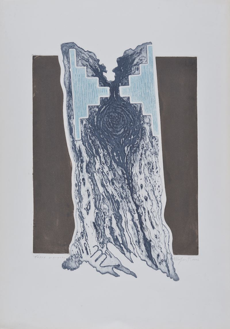Marcello Guasti - Torre d'acqua, calcografia, 1996