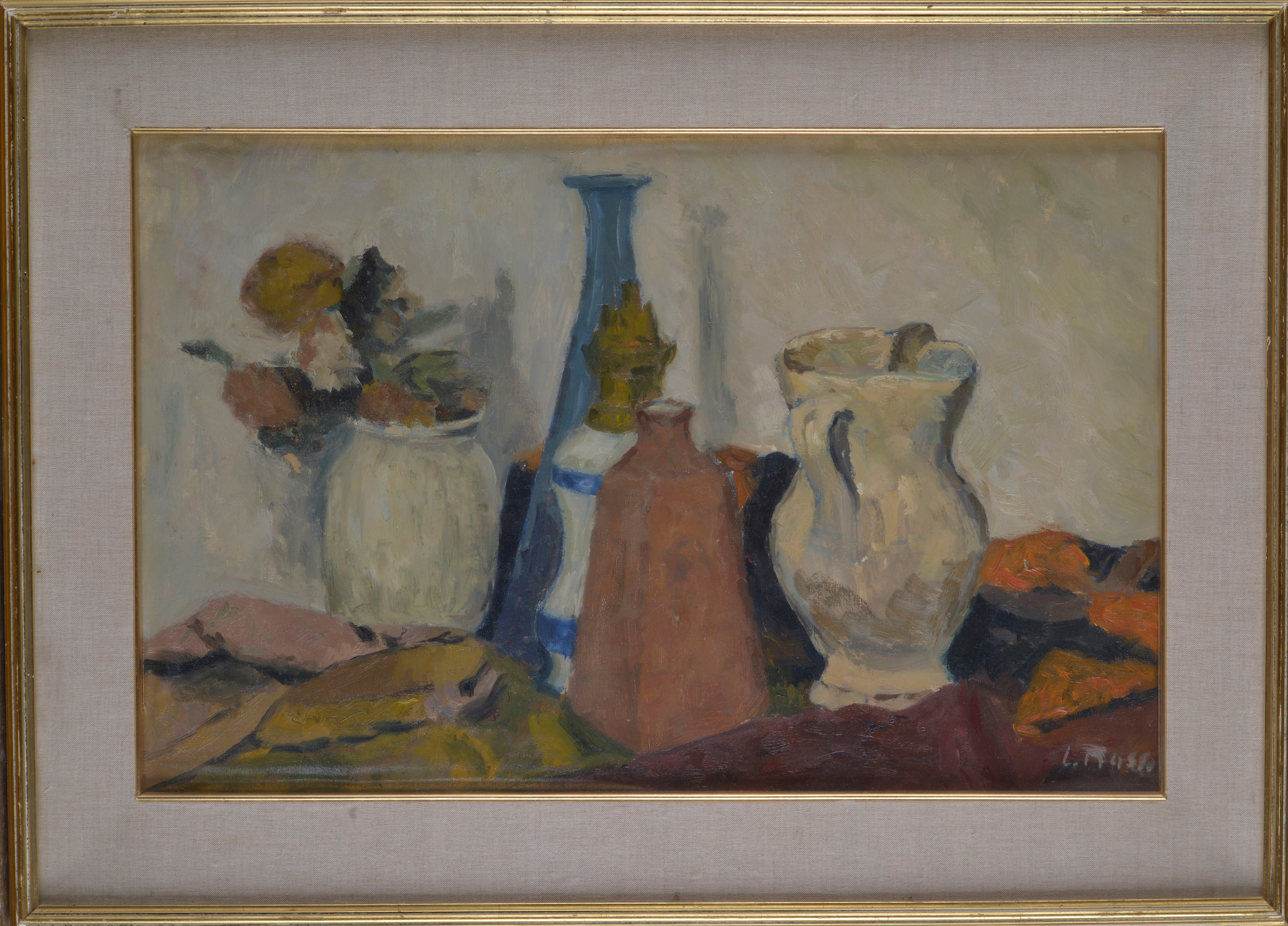 Natura morta con bottiglie