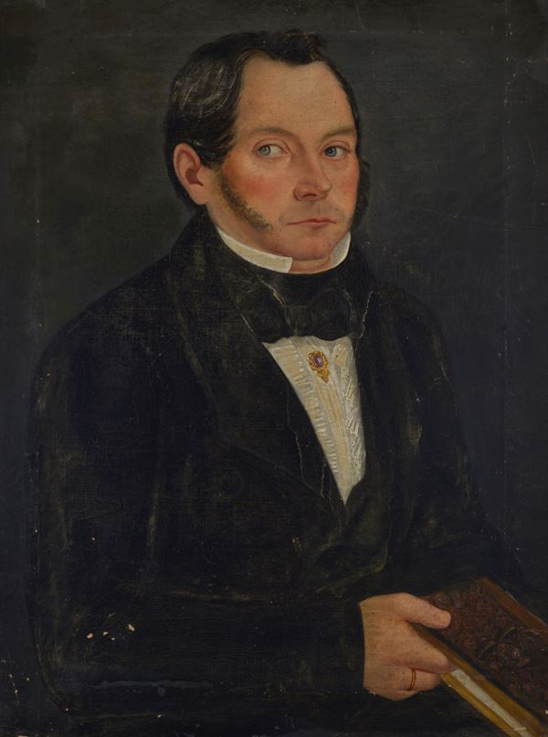 Anonimo, XIX sec. - Ritratto di gentiluomo