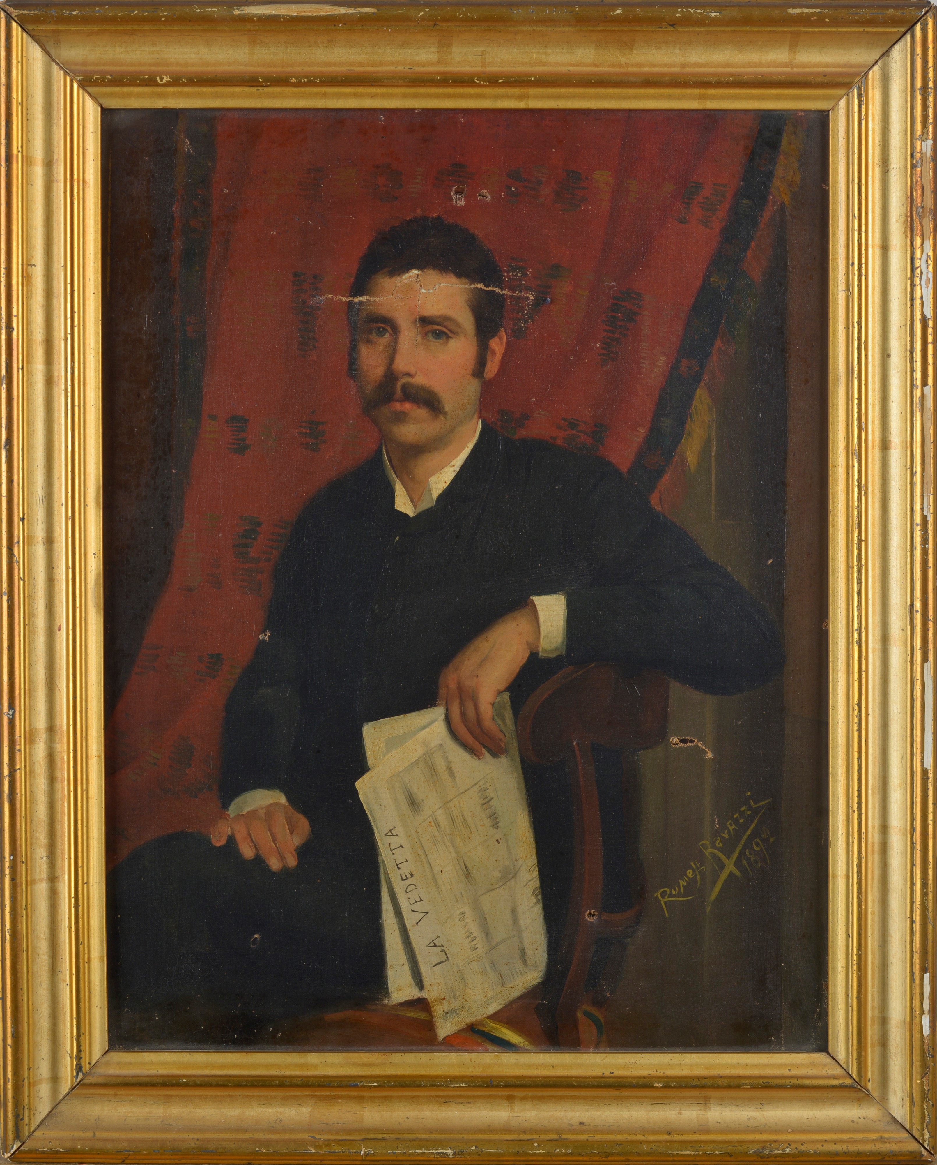 Uomo con giornale (La Vedetta)