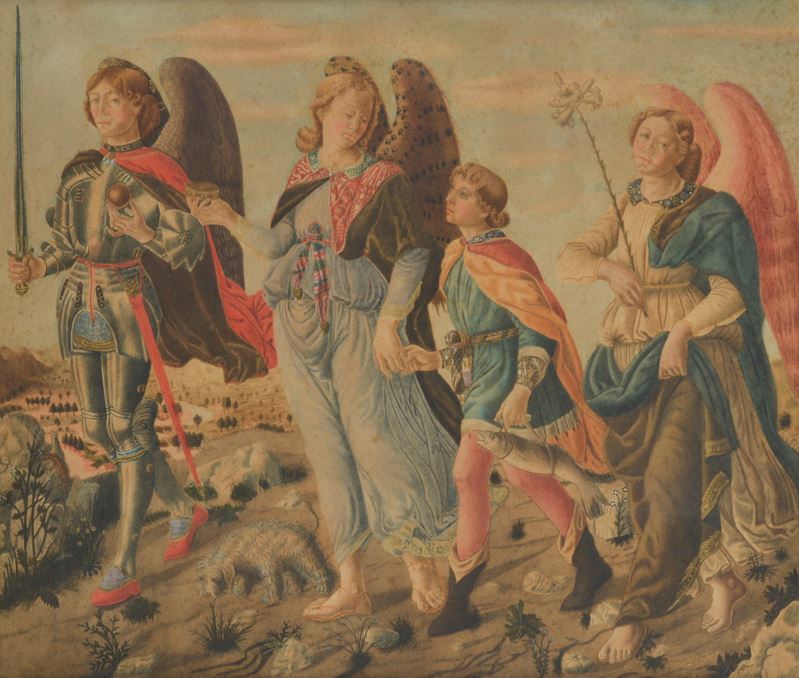 Tobiolo e l'Angelo (da Botticini)