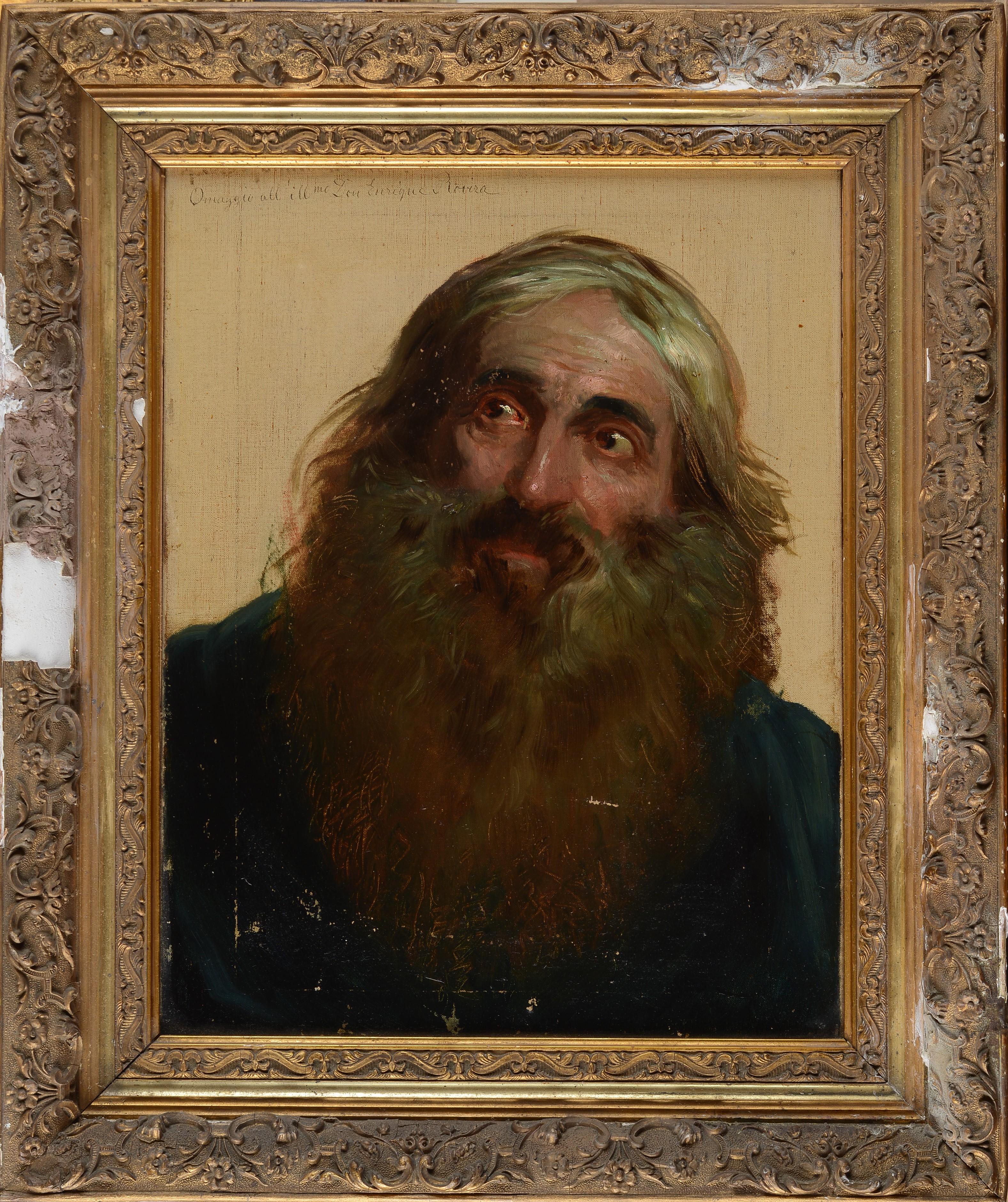 Anonimo, XIX Sec. - Anonimo del XIX secolo, Ritratto di uomo con barba, olio su tela