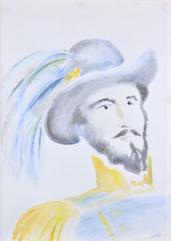 Aligi Sassu - Ritratto di Luciano Manara Capo dei Bersaglieri