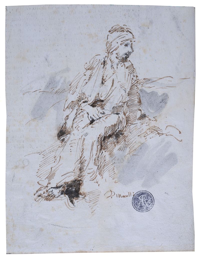 Attr. a Domenico Morelli - Uomo vestito all'orientale
