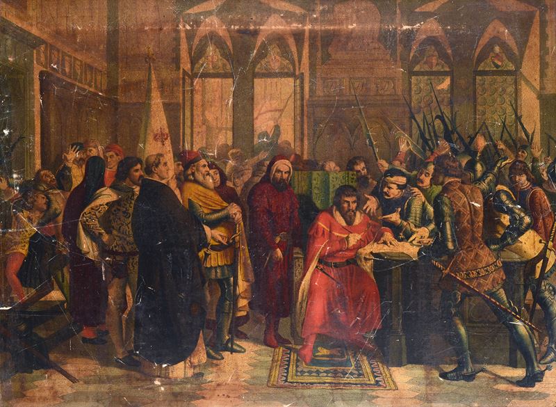 Anonimo, XIX Sec. - Anonimo, La Cacciata del Duca di Atene