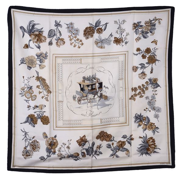 HERMES - Foulard "Quai aux Fleurs"