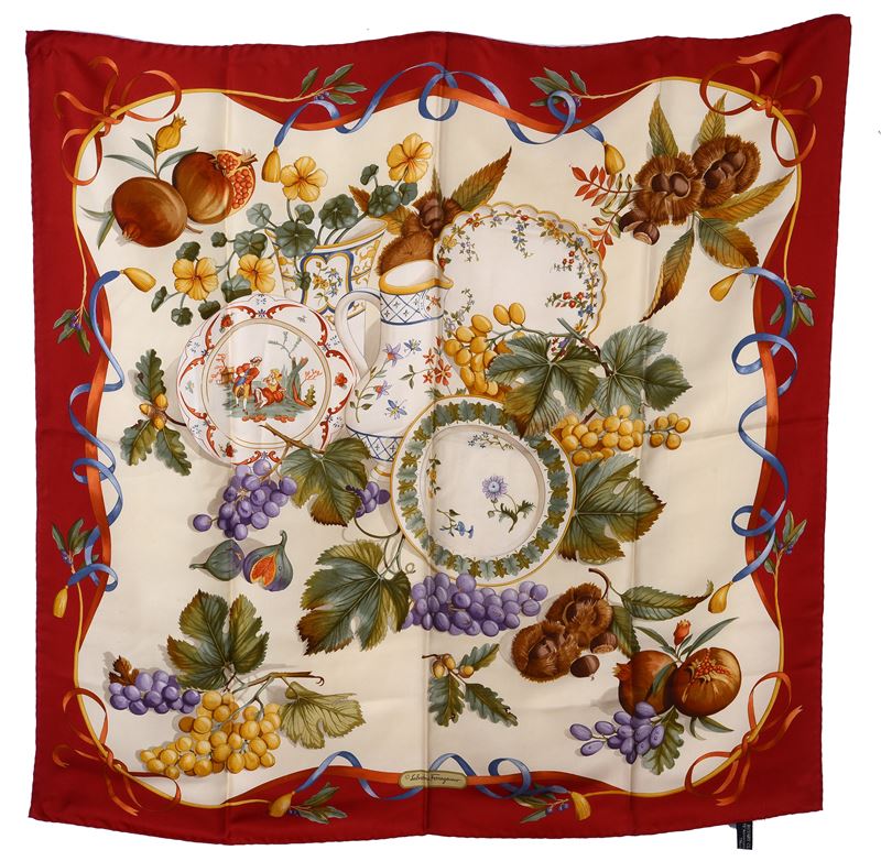 Foulard "Fruit & Porcelain"