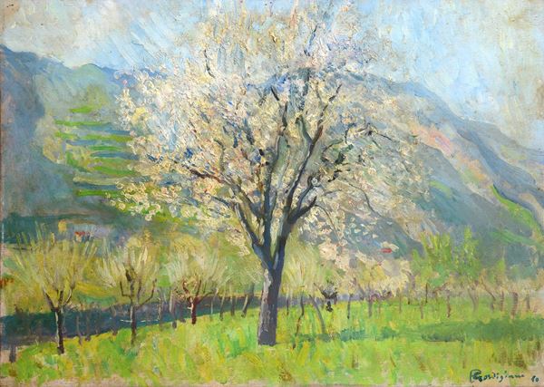 Eduardo Gordigiani - Paesaggio alberato 