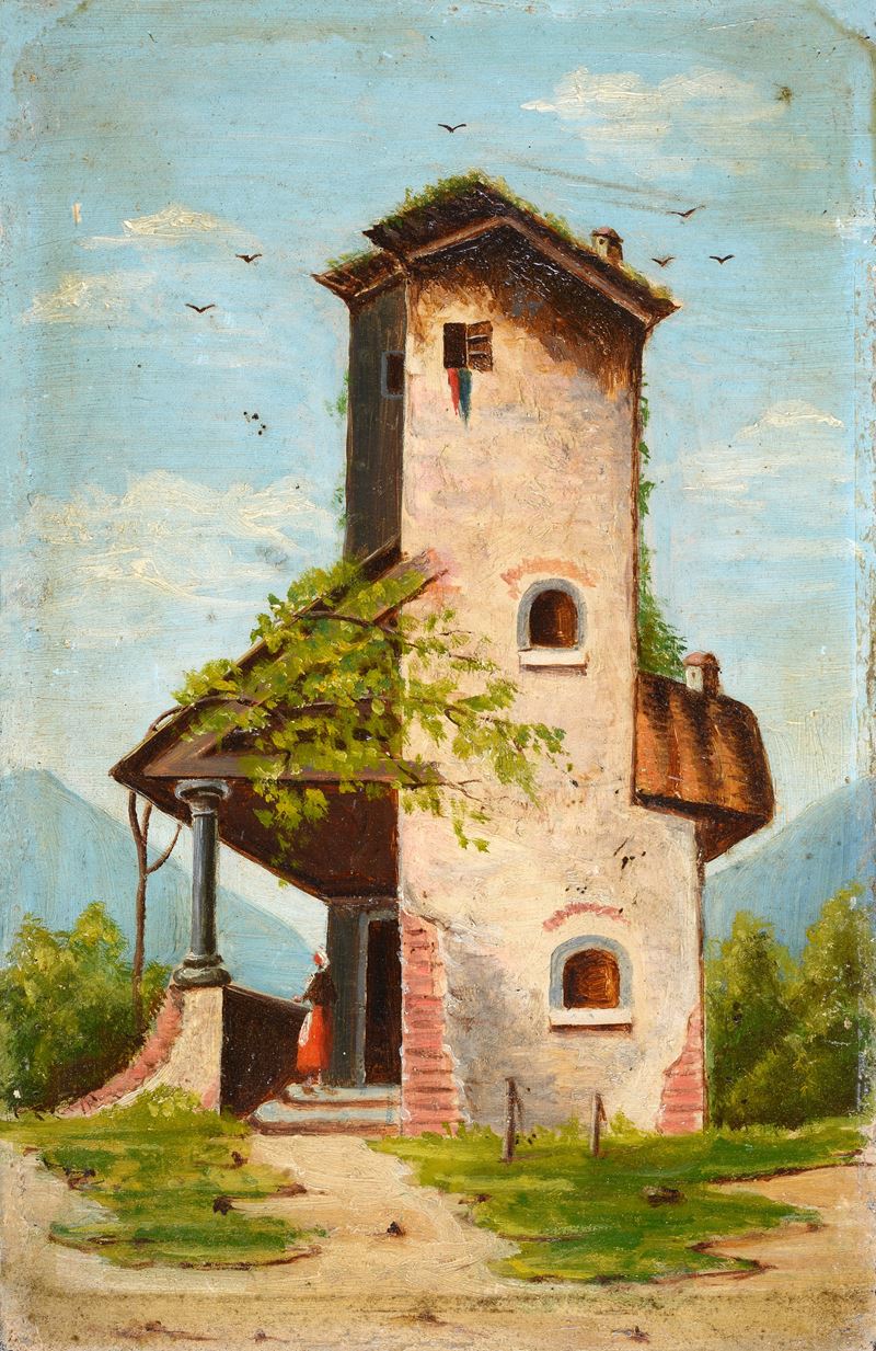 Anonimo, XIX - XX Sec. - Anonimo, Casa torre