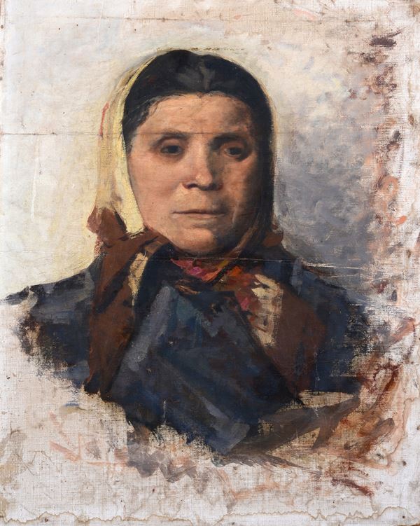 Anonimo, XIX sec. - Signora con foulard