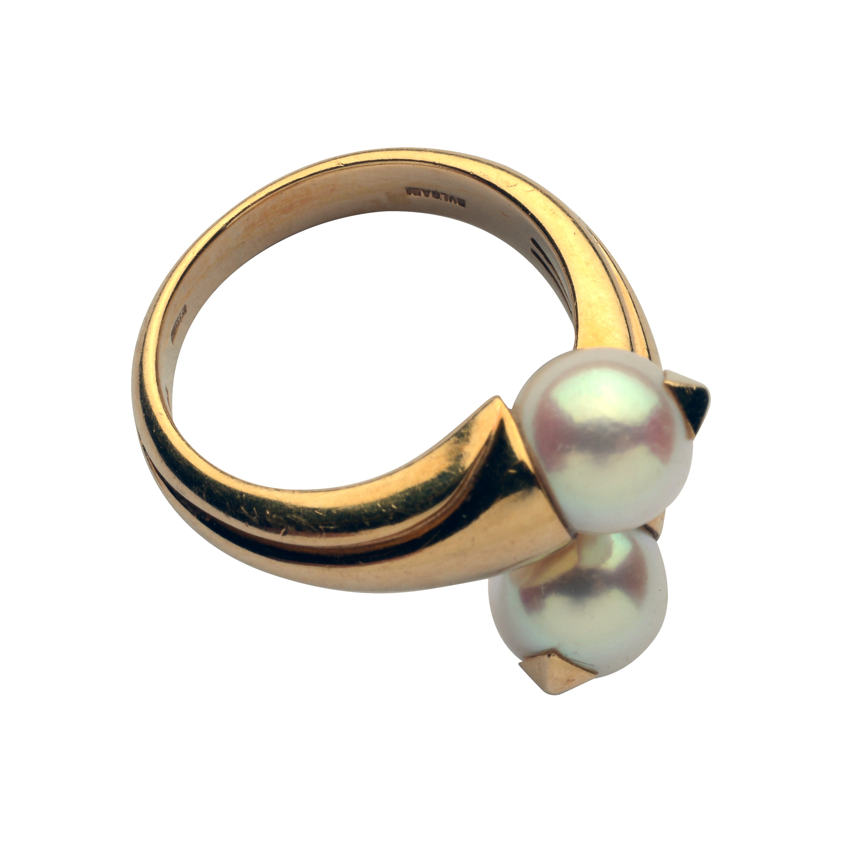 Anello vintage con perle Akoya
