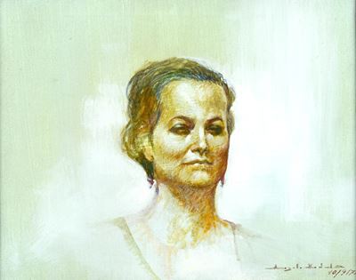 Anonimo del XX secolo, Ritratto, olio su tela