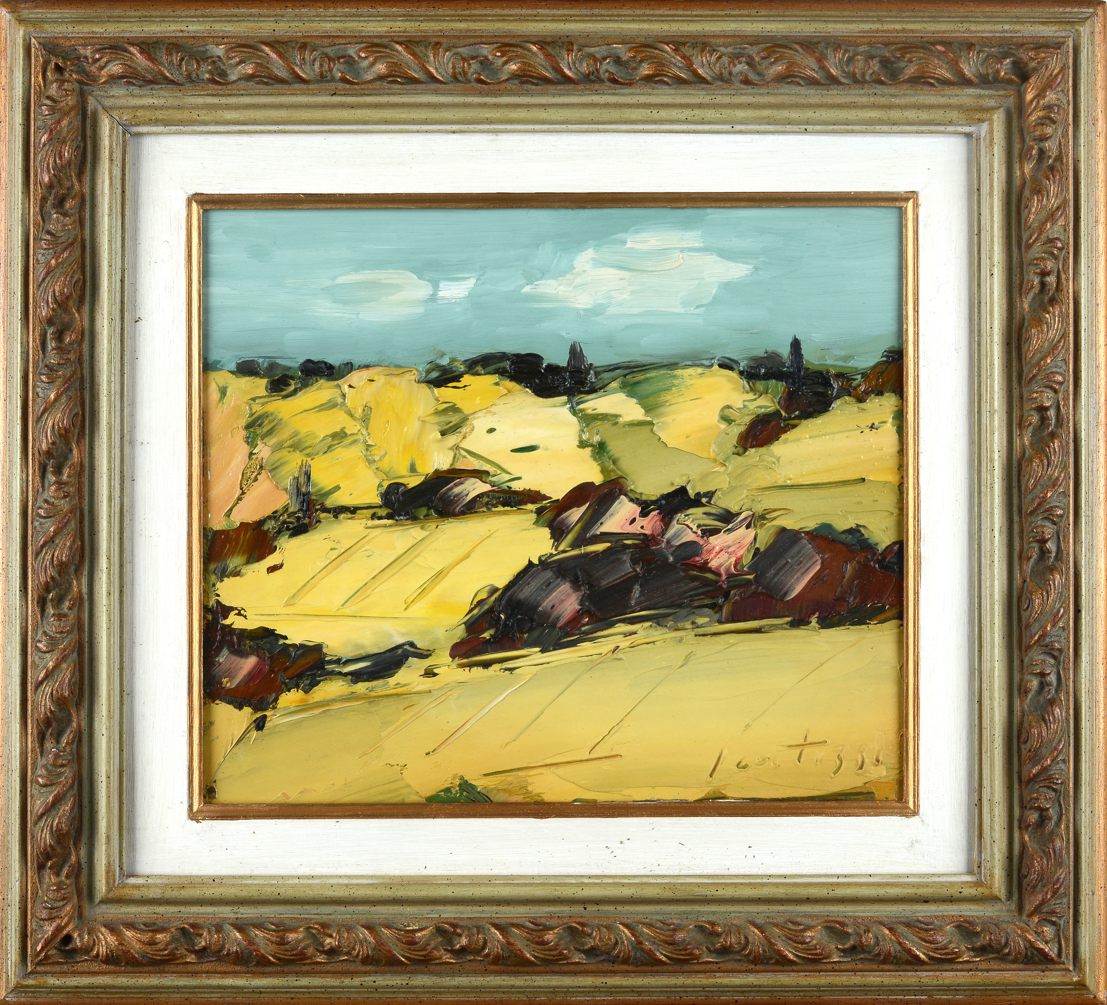 Sergio Scatizzi - Paesaggio senese, olio su tavola