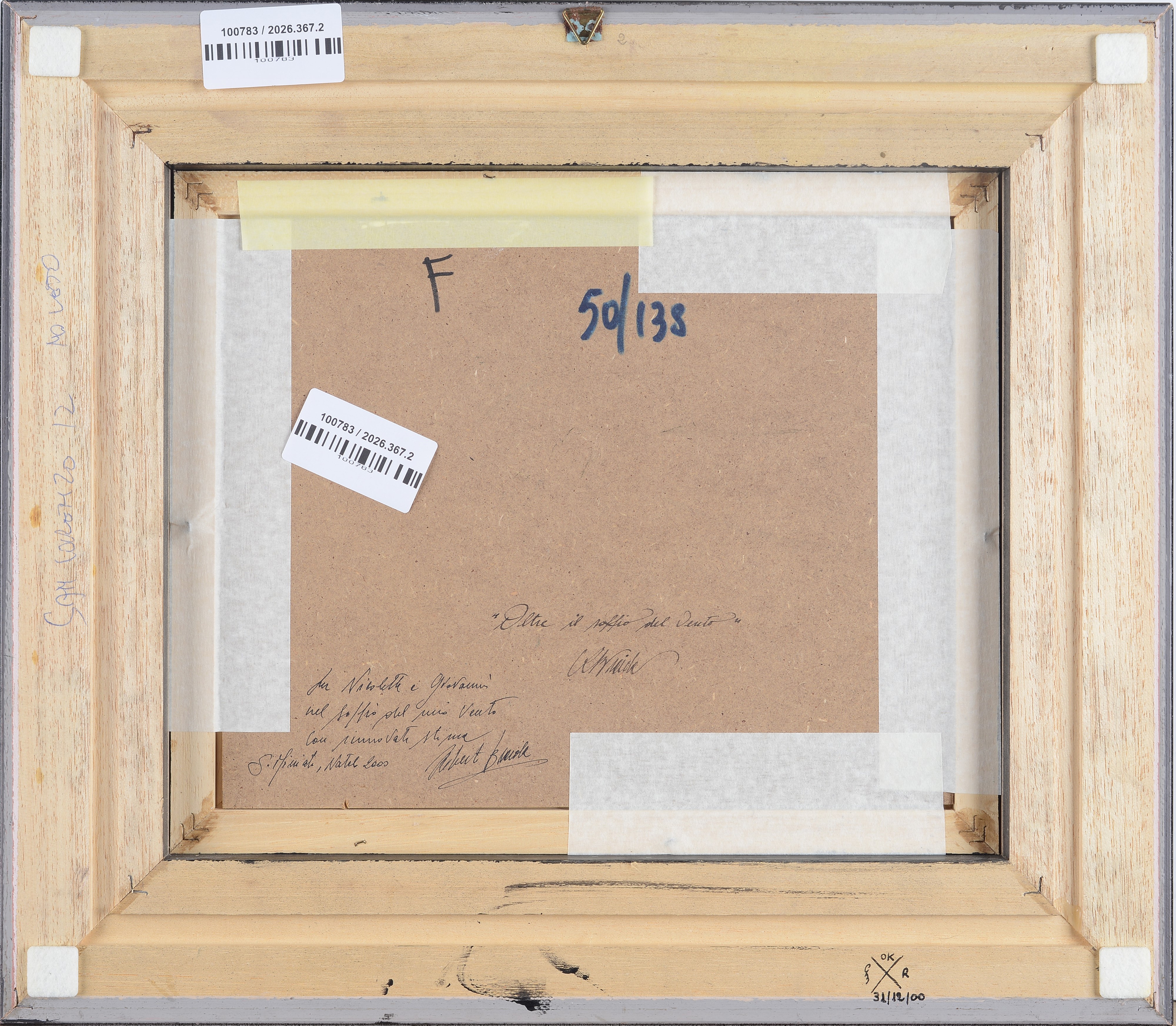Roberto Braida - Oltre il soffio del vento, olio su masonite (2000)