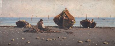 Pescatore a riva, olio su tavola (1888)