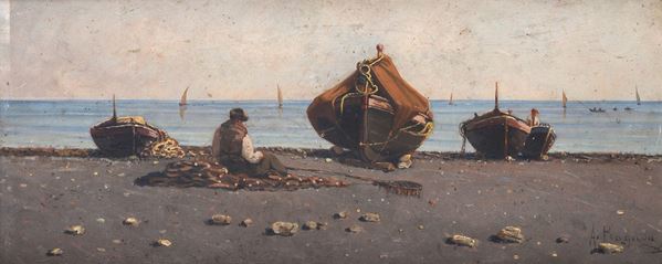 Antonino Ragusa - Pescatore a riva