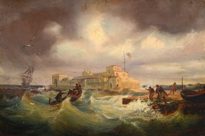 Castello di Palermo (olio su tavola, 1834)