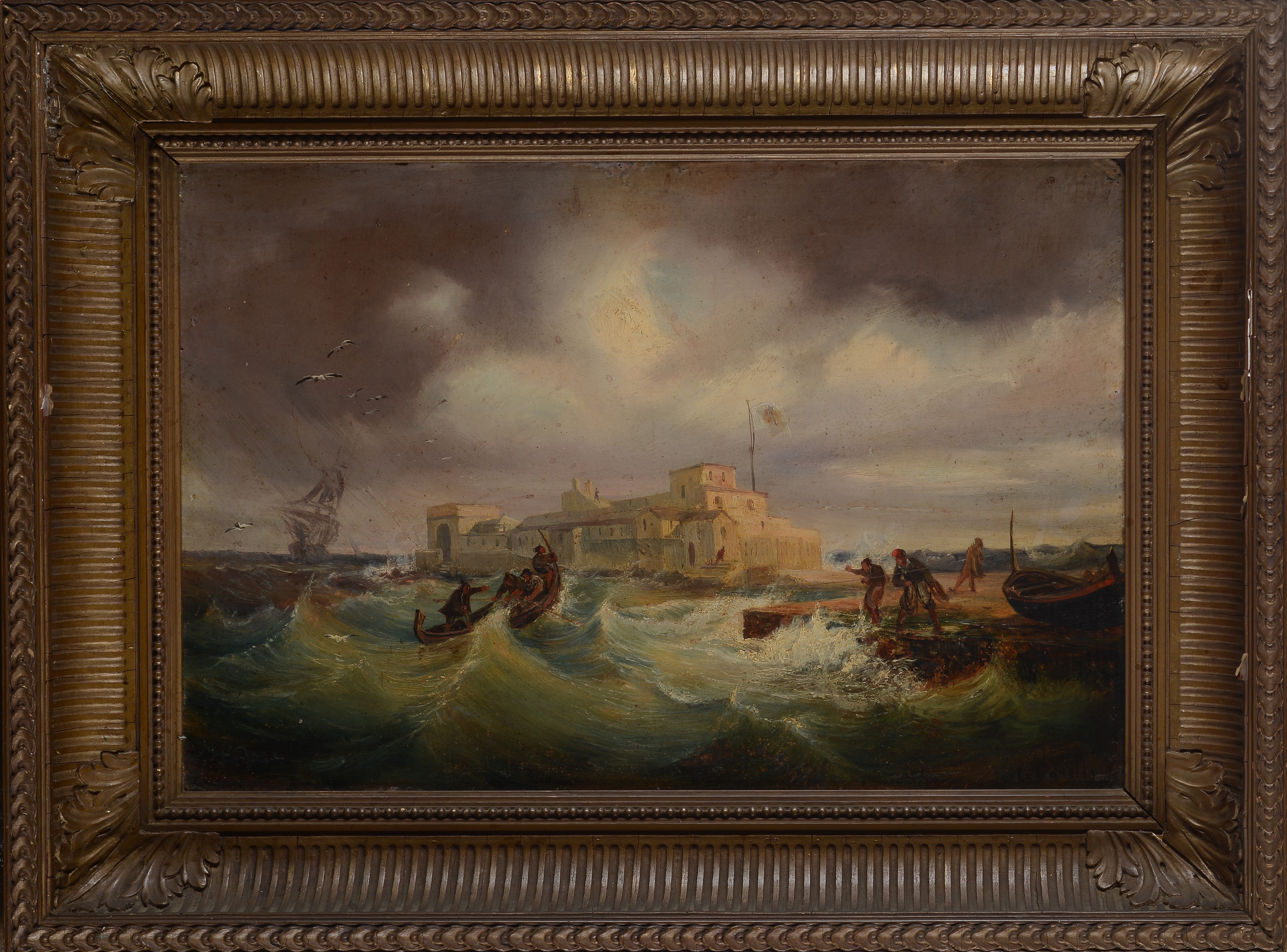 Consalvo Carelli - Castello di Palermo (olio su tavola, 1834)