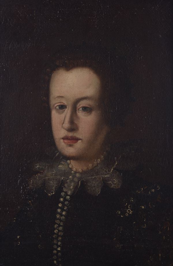 Scuola Toscana, XVII sec. - Probabile rtratto di Claudia de' Medici