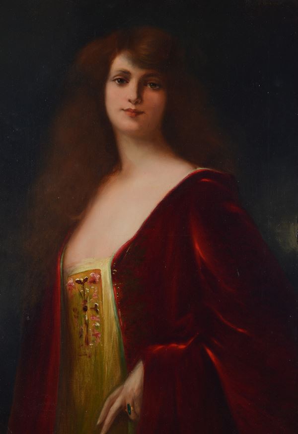 Scuola Francese, XIX sec. - Ritratto di signora