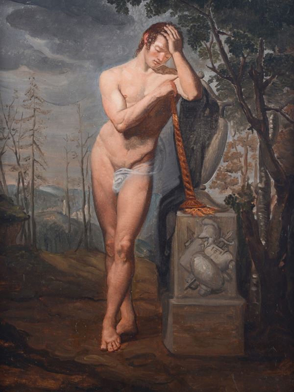 Anonimo, inizi XIX sec. - Genio funerario